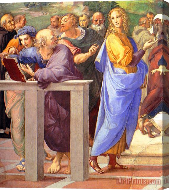 Raphael Disputation of The Holy Sacrament (la Disputa) [detail 10a] Stretched Canvas Print / Canvas Art